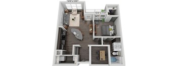 a 2400 sqft home with a bedroom and a living room