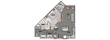 a floor plan of a house with bedrooms and a bathroom