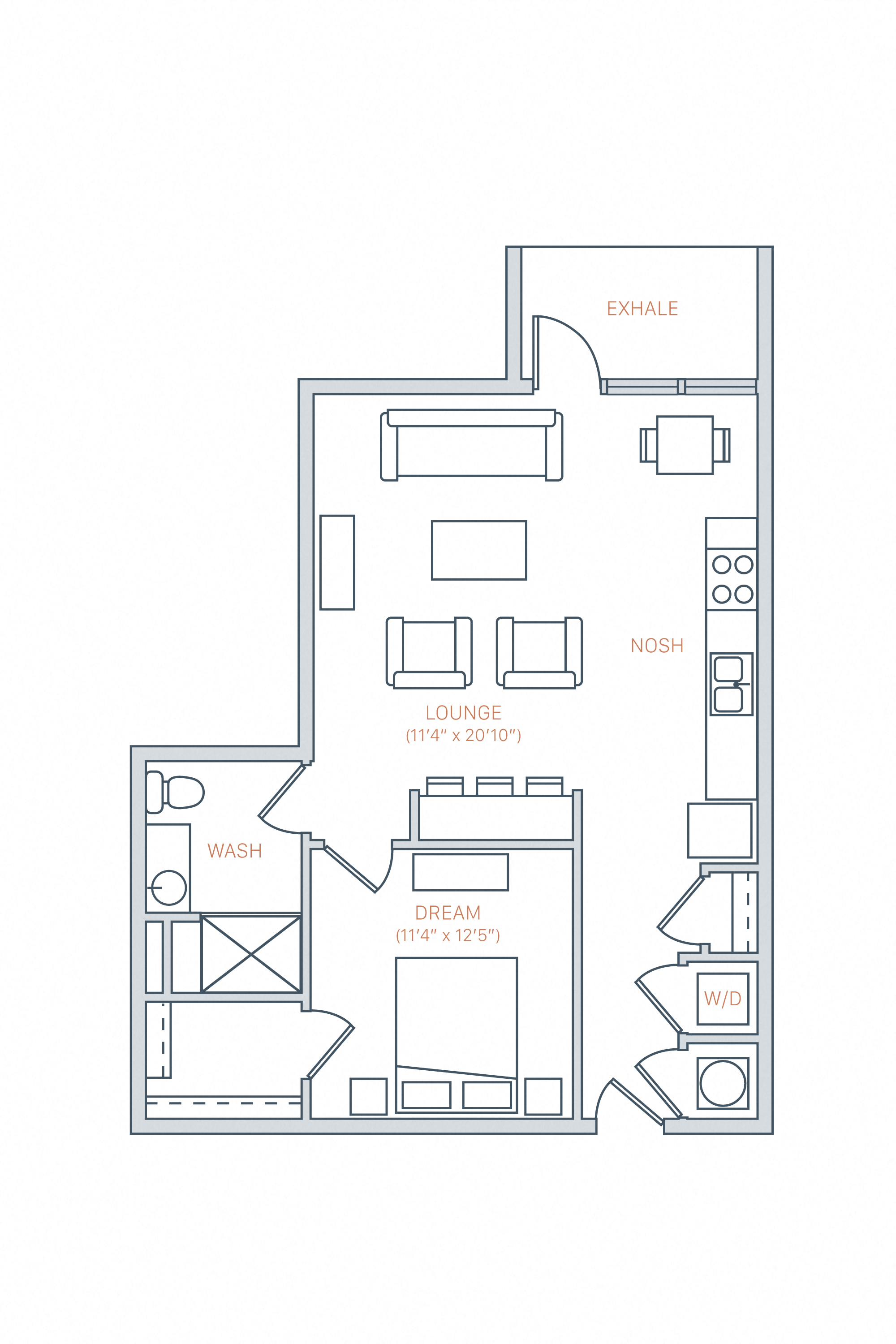 bedroom floor plan | apartments for rent in brookhaven ga | the mille brook