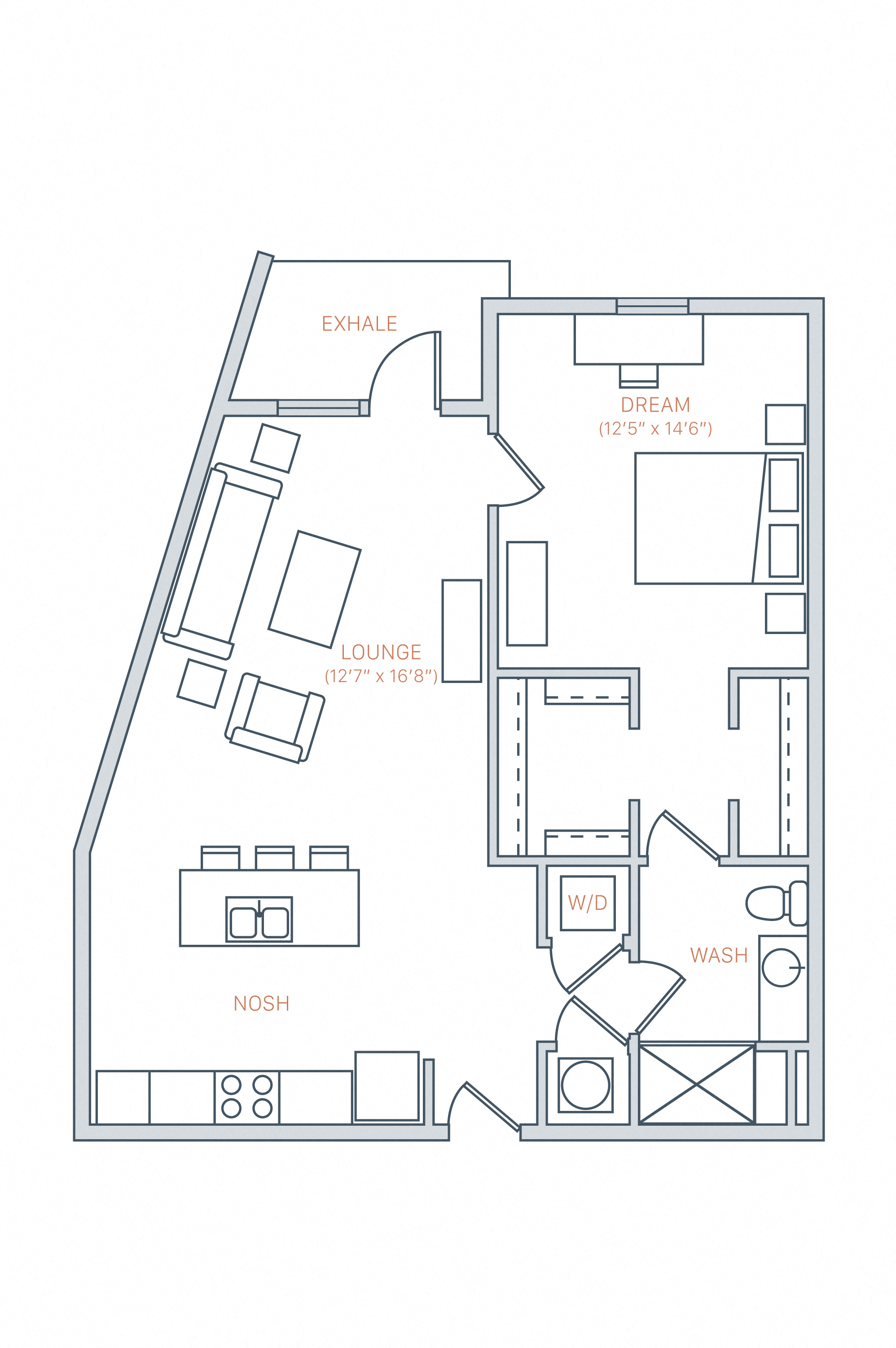 a line house floor plan