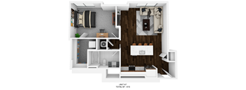 the 1121 sq ft studio floor plan  hero residential