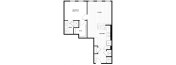 a schematic diagram of the upper floor of a 555 sq ft floor plan