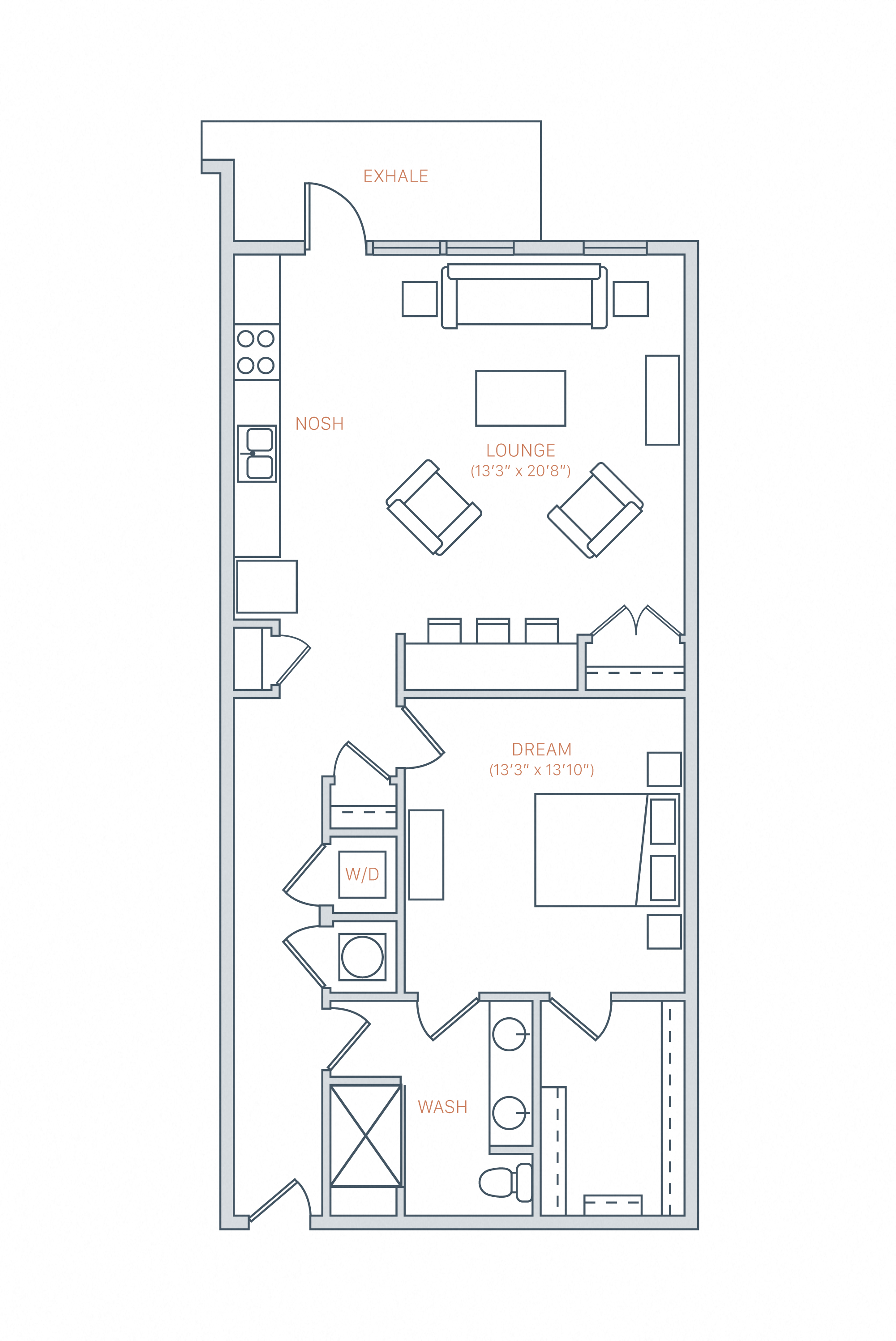 a floor plan of a home with a small footprint