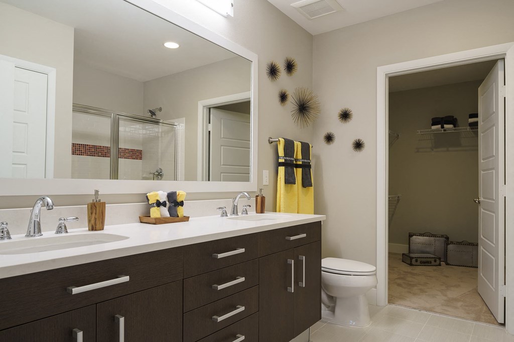 a bathroom with a sink and a toilet and a mirror