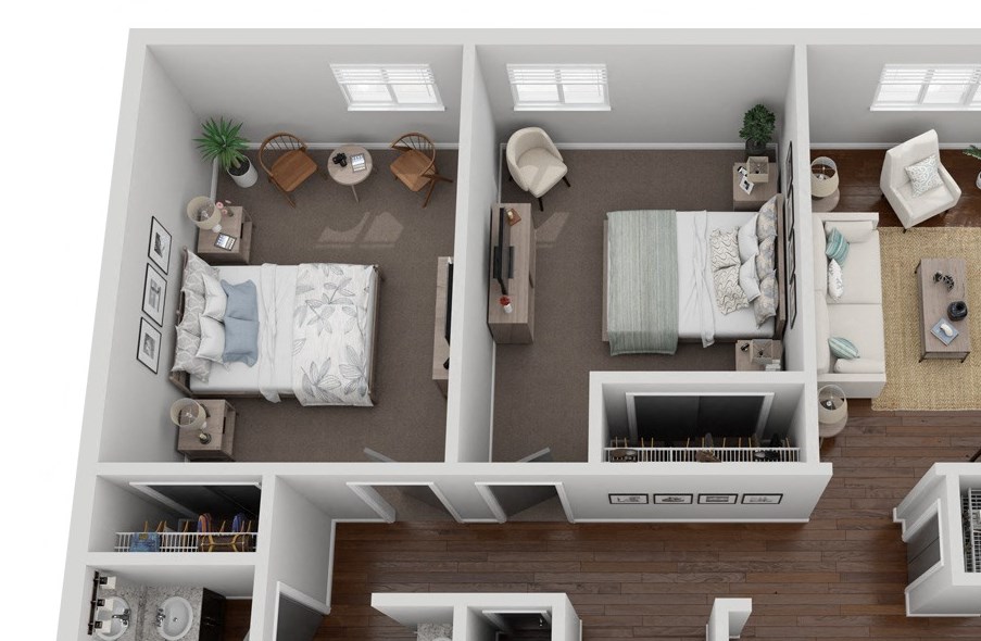 745 sf floor plans