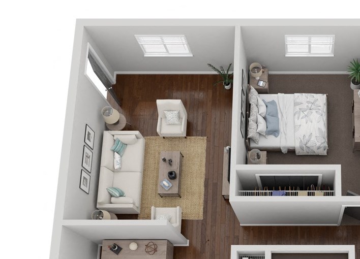 920 sf floor plan