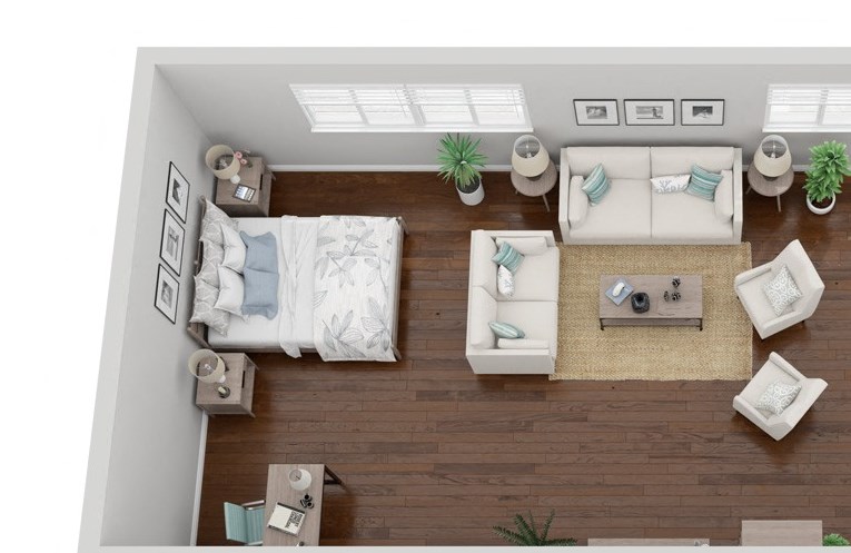 575 sf floor plan