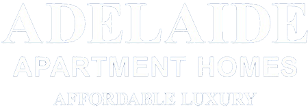 A green sign advertising affordable luxury apartment homes in Adelaide.