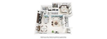 a bedroom house plan is a good choice for a small family. a small bedroom can be at Altis Kendall Square, Florida, 33196