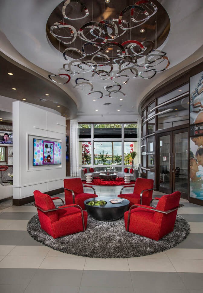 a rendering of the lobby at the hollywood roosevelt hotel in los angeles at Altis Kendall Square, Florida, 33196