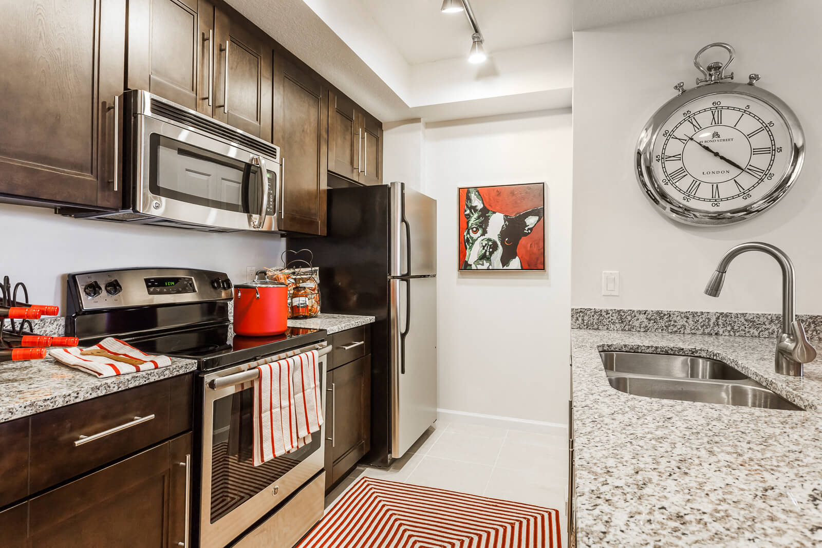 our apartments have a modern kitchen with stainless steel appliances at Altis Kendall Square, Florida, 33196