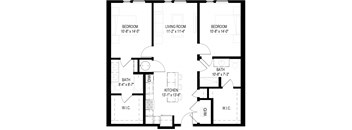 a floor plan of a house with an open floor plan