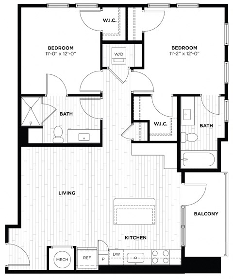 a floor plan of a home with a bedroom and a living room