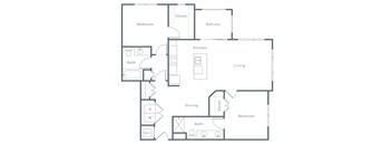 a floor plan of a house with an open floor plan