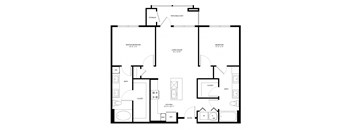a floor plan of a 1 bedroom floor plan