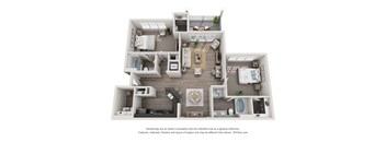 greystone falls two bedroom with detached garage and deck floor plan