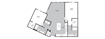 B3 2 Bed 2 Bath 1,210 Sq. Ft. Floor Plan at The Parker at Maitland Station in Maitland, FL, 32751