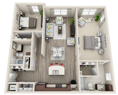the103103 floor plan  1 bedroom  1199 square feet