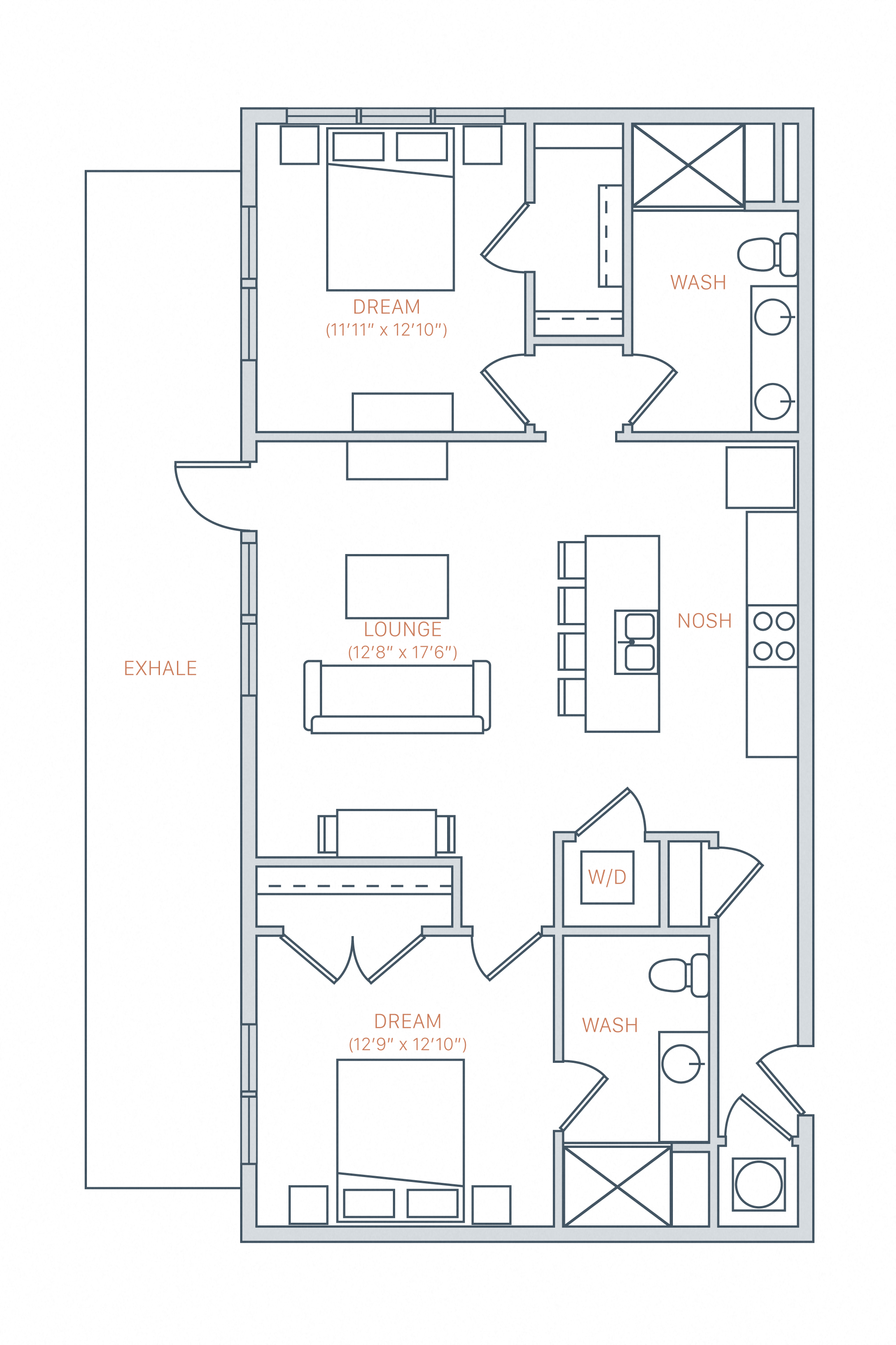 a line house floor plan