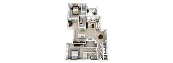 the aspen floor plan  2 bedroom with 2 baths  119