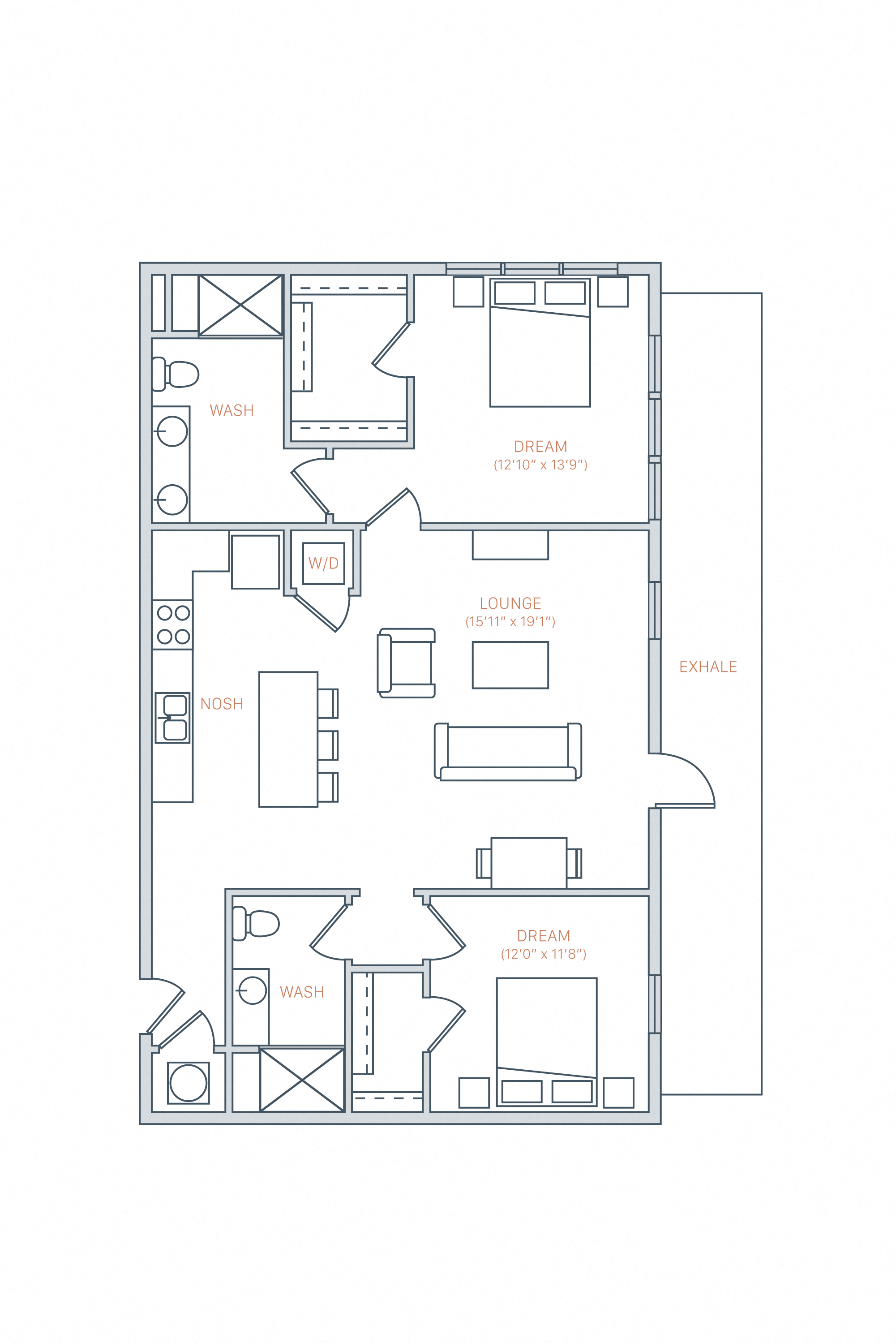 a line house floor plan