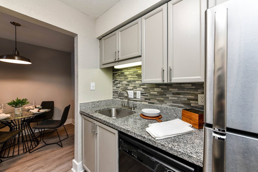 our apartments offer a kitchen  at District at Vinings, Atlanta