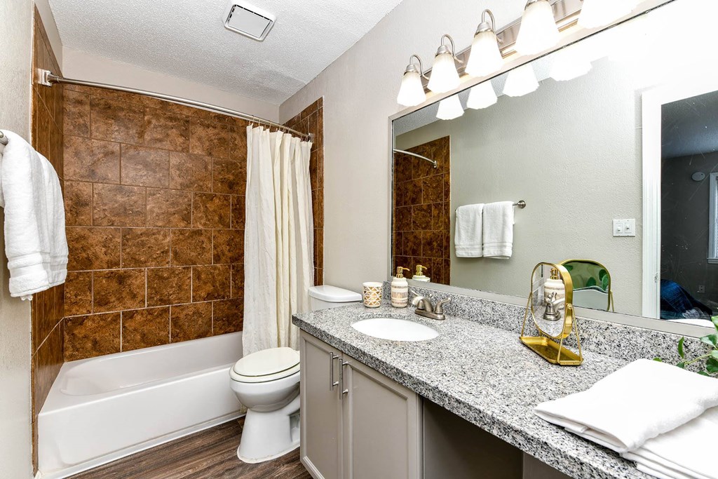 bathrooms in the rental home  at District at Vinings, Atlanta, GA, 30339