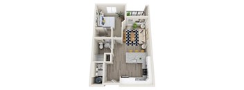 a 1 bedroom floor plan  the residences at