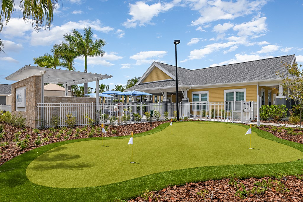 Challenging putting green