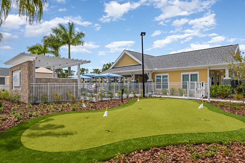 Challenging putting green