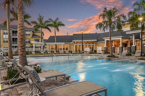 Resort style heated pool