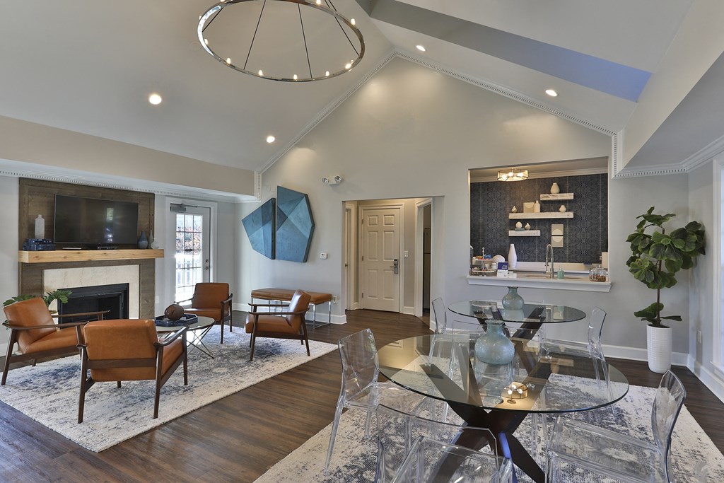 Living Area With Kitchen at Crestmont at Thornblade, Greenville