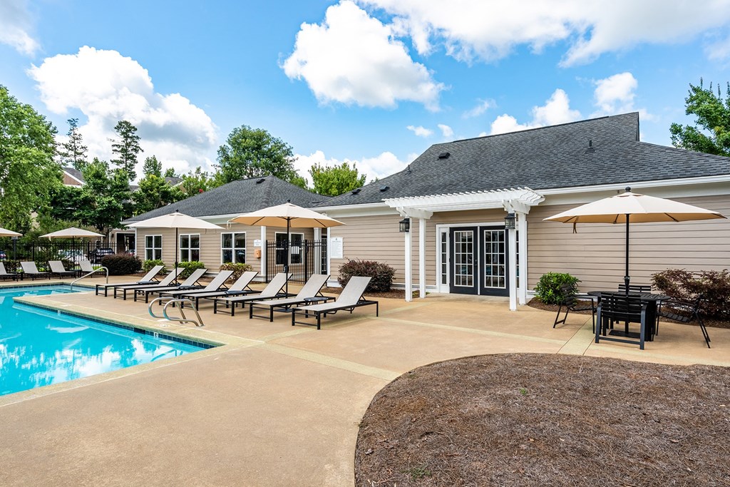 Poolside Relaxing Chairs at Woodland Trail, LaGrange, GA