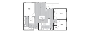 C1 3 Bed 2 Bath 1,309 Sq. Ft. Floor Plan at The Parker at Maitland Station, FL