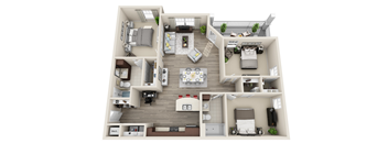 a1 floor plan  the crossings at town square apartments  670 sq ft