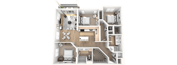 three bedroom floorplan at Altis Santa Barbara, Naples, 34104