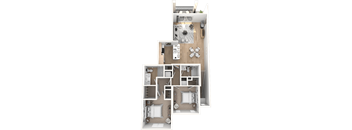 C3- Excite Floor Plan  at Altis Santa Barbara, Florida