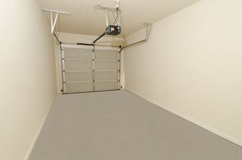 interior of attached garage