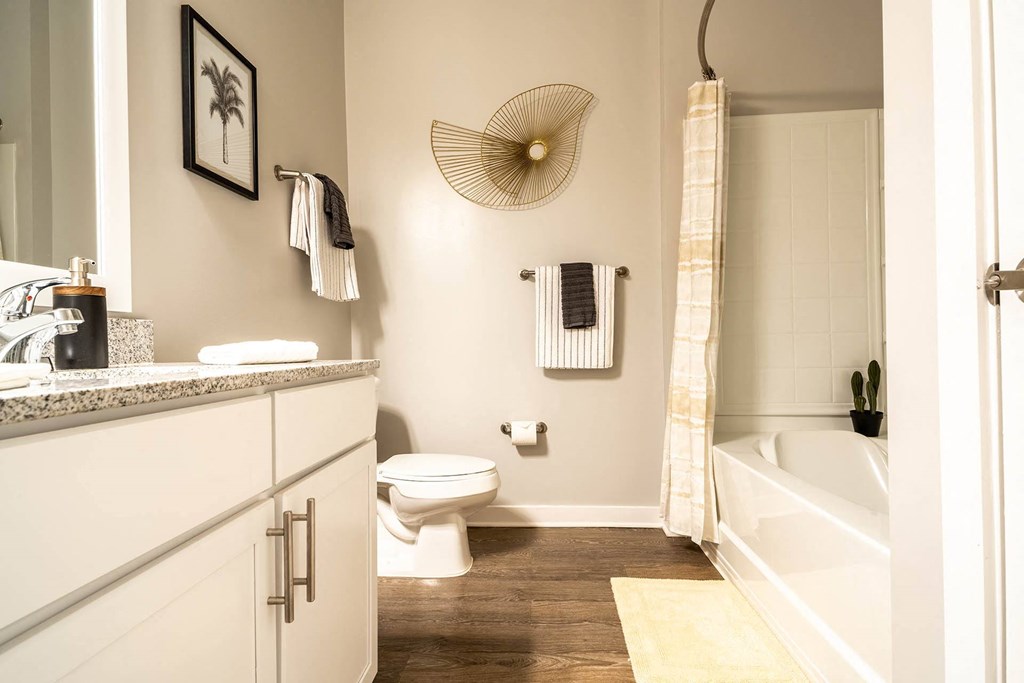 a bathroom with a toilet sink and bathtub