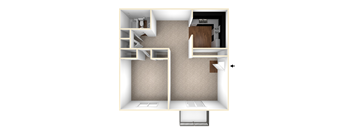 758 Square-Feet CHEROKEE Floor Plan at District at Vinings, Atlanta, GA
