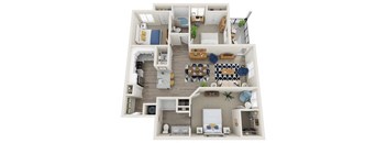 a 1 bedroom floor plan  the crossings