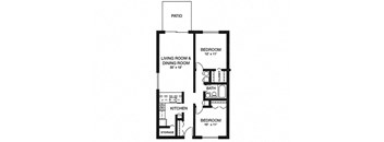 2 Bedroom 1 Bath