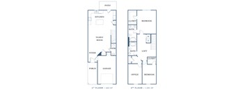 a floor plan of a two bedroom apartment