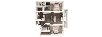 a floor plan of a 1 bedroom apartment