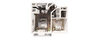 a floor plan of a studio apartment