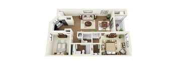 B2 2 Bedroom 2 Bath Floor Plan at Coral Club, Bradenton