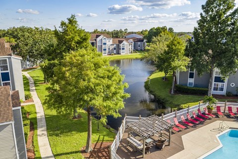 Cricket Club exterior pond