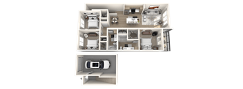 D2 Floor Plan at Altis Grand Twin Lakes, Florida
