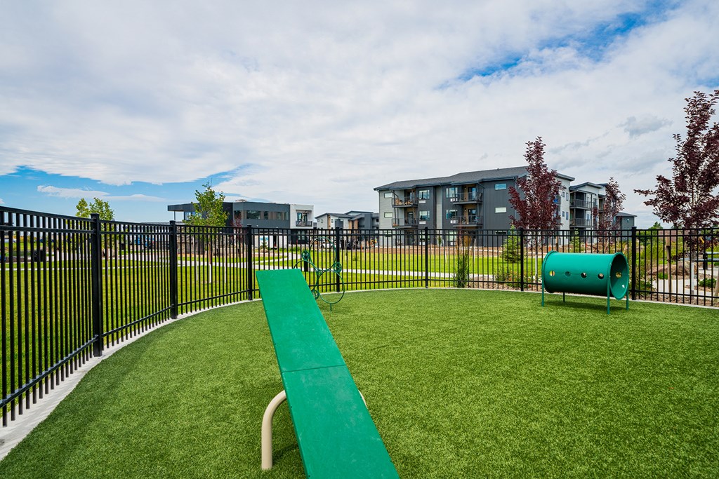 the preserve at ballantyne commons dog park with a green bench