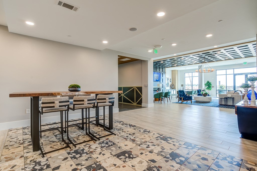 the reserve at bucklin hill clubhouse with table and chairs